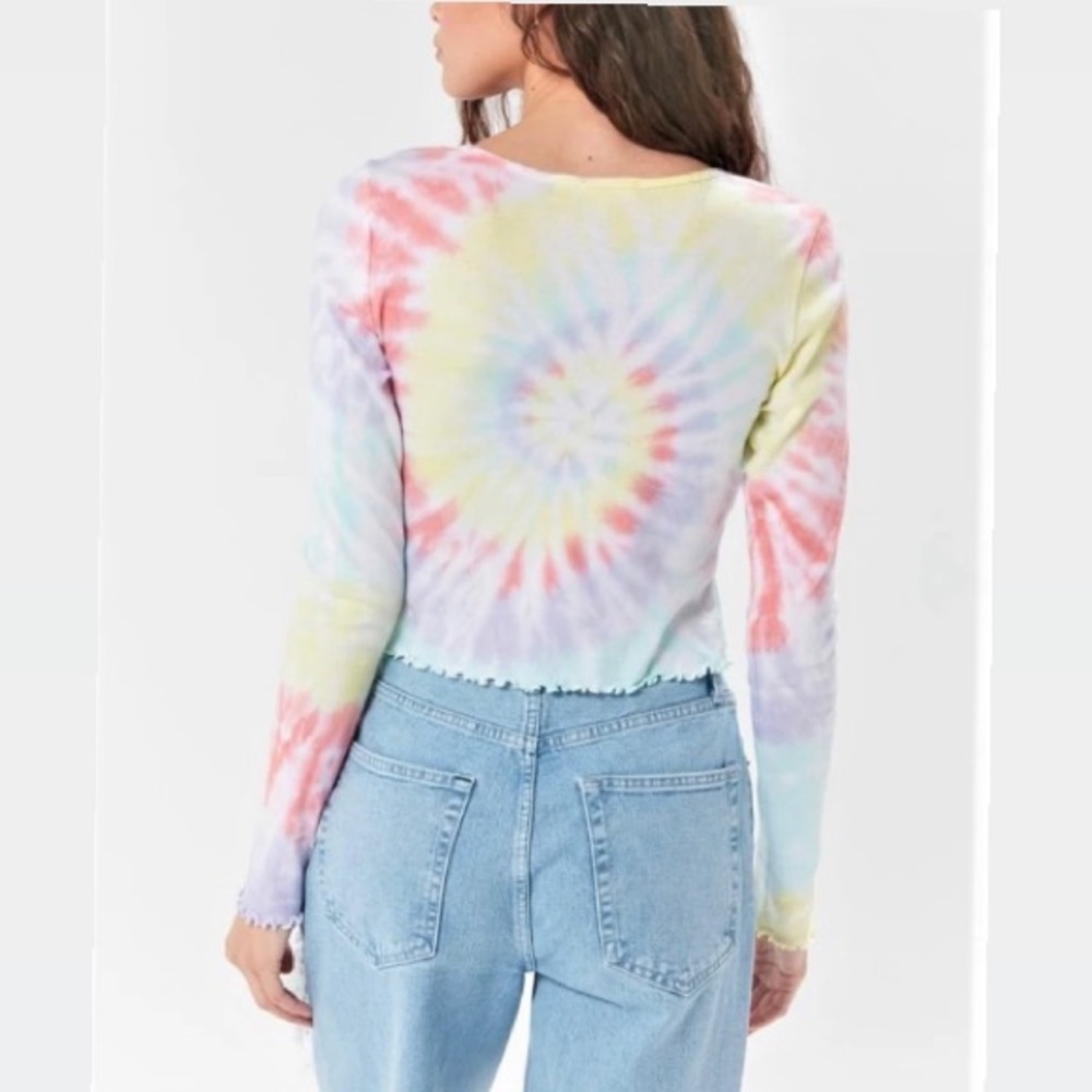 TMD Tie Dye Long Sleeve Crop Top